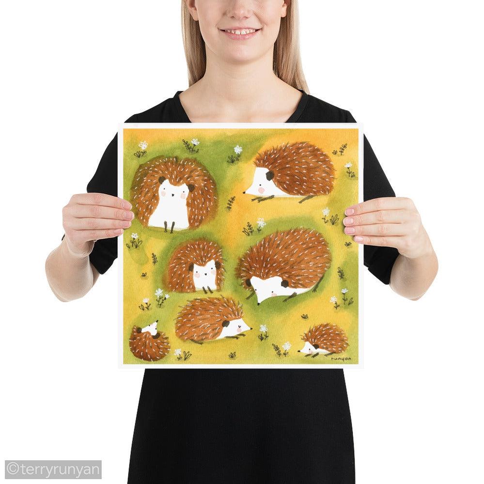 HEDGEHOGS-Art Print-Terry Runyan Creative-Terry Runyan Creative