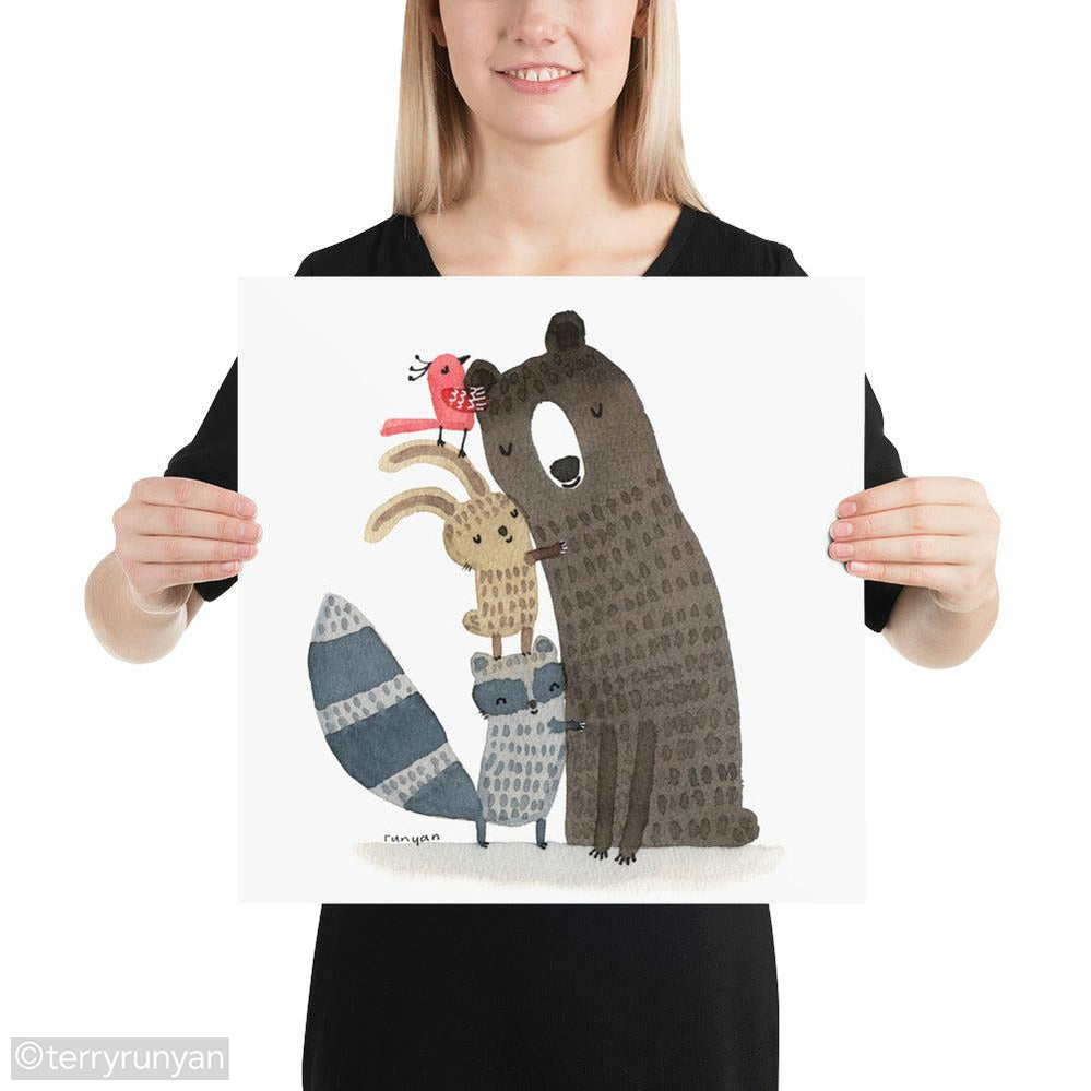 BEAR HUG 3-Art Print-Terry Runyan Creative-Terry Runyan Creative