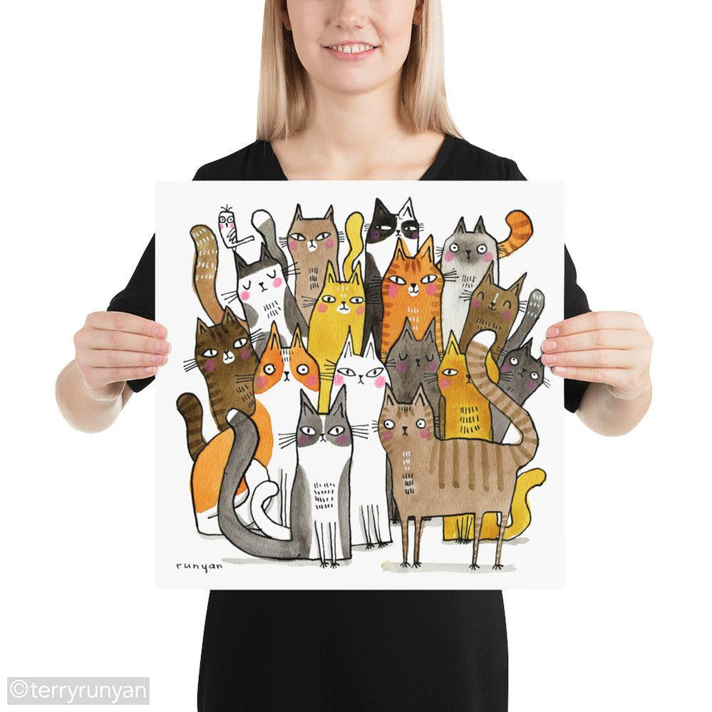 CAT BATCH-Art Print-Terry Runyan Creative-Terry Runyan Creative