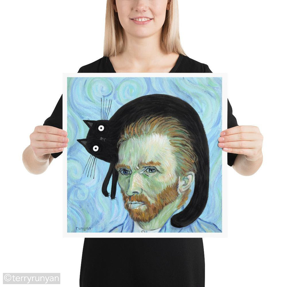 VAN GOGHS CAT-Art Print-Terry Runyan Creative-Terry Runyan Creative