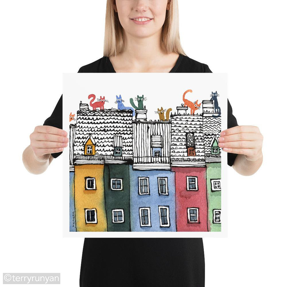 ROOFTOPS-Art Print-Terry Runyan Creative-Terry Runyan Creative