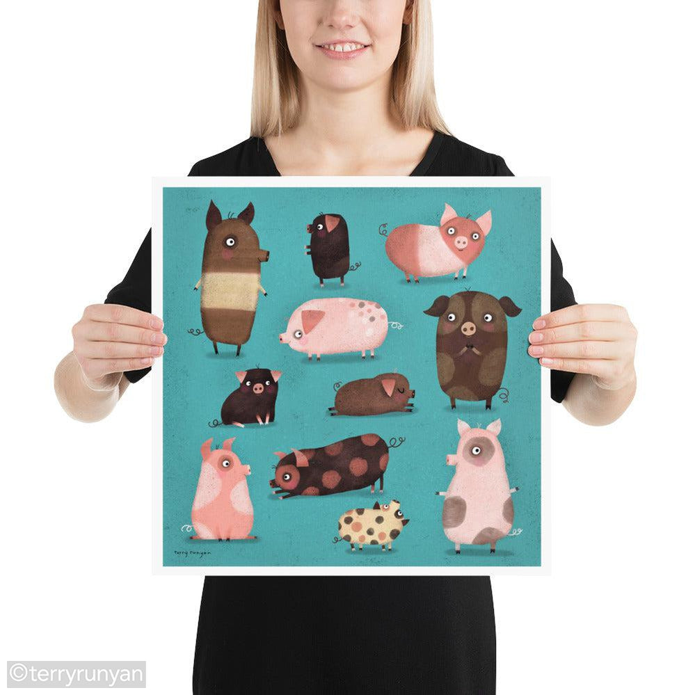 NATIONAL PIG DAY-Art Print-Terry Runyan Creative-Terry Runyan Creative