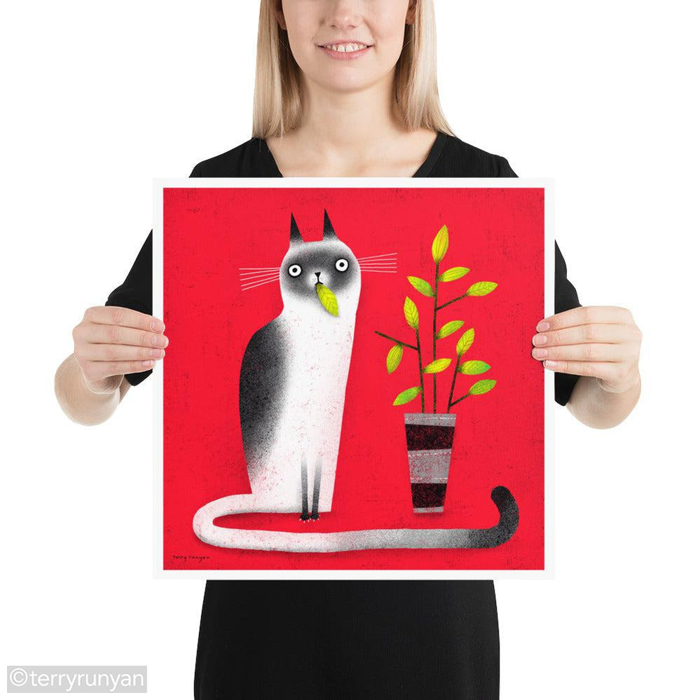SNACK CAT-Art Print-Terry Runyan Creative-Terry Runyan Creative