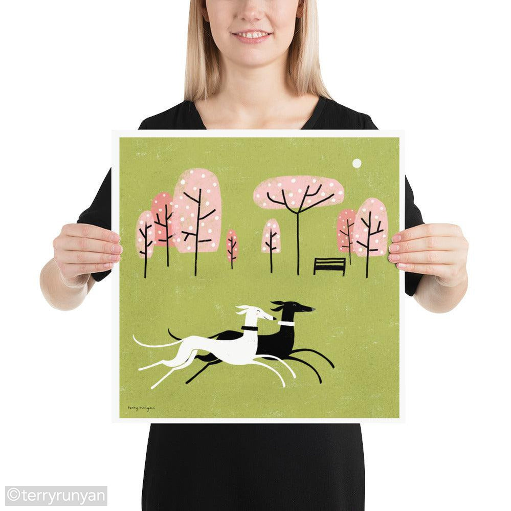 DOG PARK 2-Art Print-Terry Runyan Creative-Terry Runyan Creative