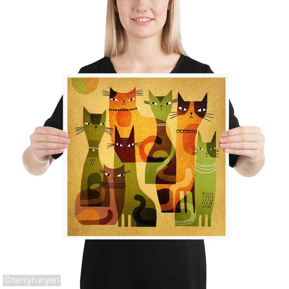 CAT HERD-Art Print-Terry Runyan Creative-Terry Runyan Creative