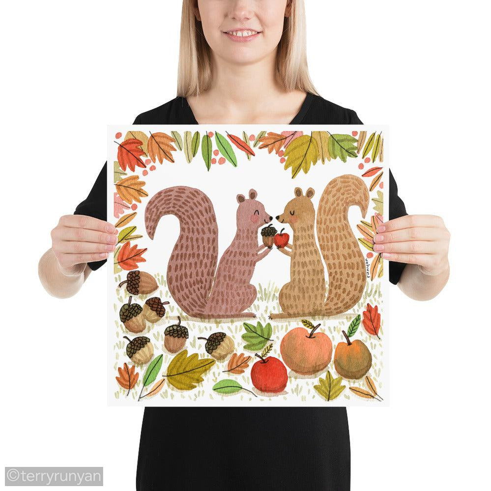SQUIRREL GIFTS-art print-Terry Runyan Creative-Terry Runyan Creative