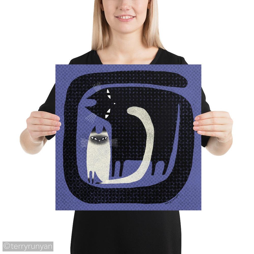 CONTRAST CATS-Art Print-Terry Runyan Creative-Terry Runyan Creative