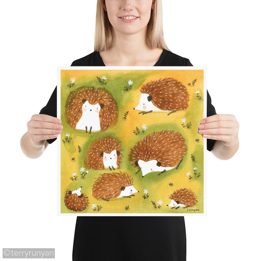 HEDGEHOGS-Art Print-Terry Runyan Creative-Terry Runyan Creative