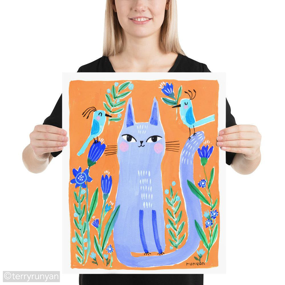 KITTY GIFT 3-Art Print-Terry Runyan Creative-Terry Runyan Creative