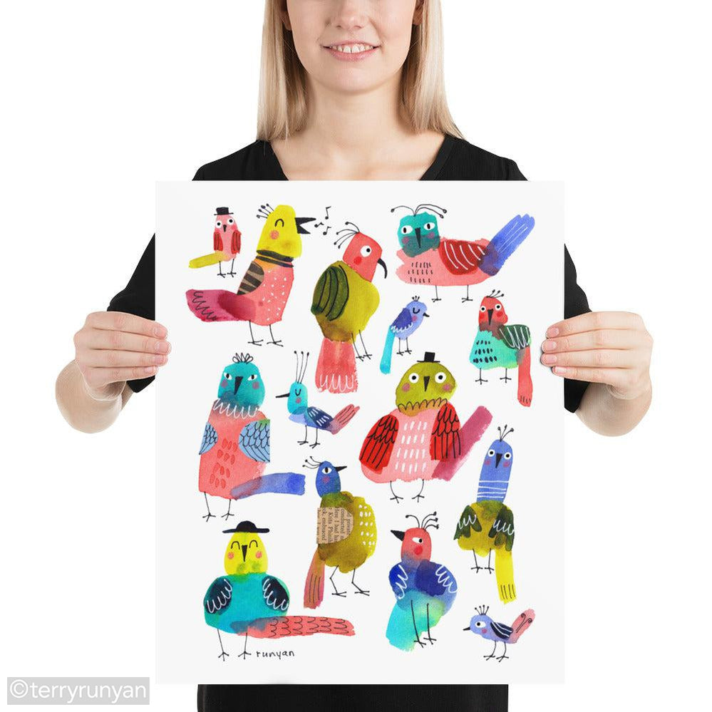 BLOB BIRDS 2-Art Print-Terry Runyan Creative-Terry Runyan Creative