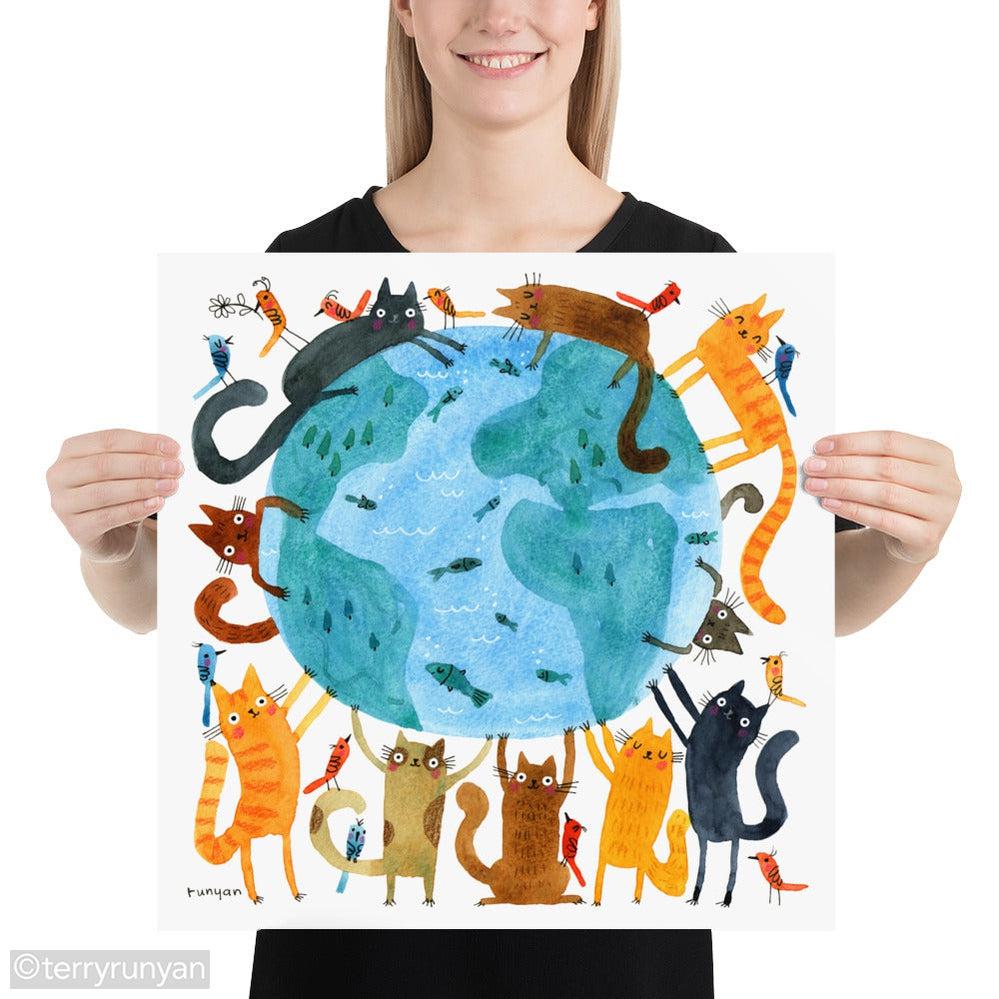 HAPPY EARTH DAY-Art Print-Terry Runyan Creative-Terry Runyan Creative