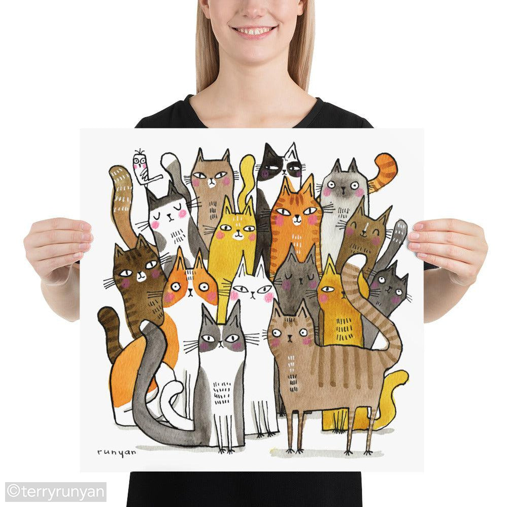 CAT BATCH-Art Print-Terry Runyan Creative-Terry Runyan Creative
