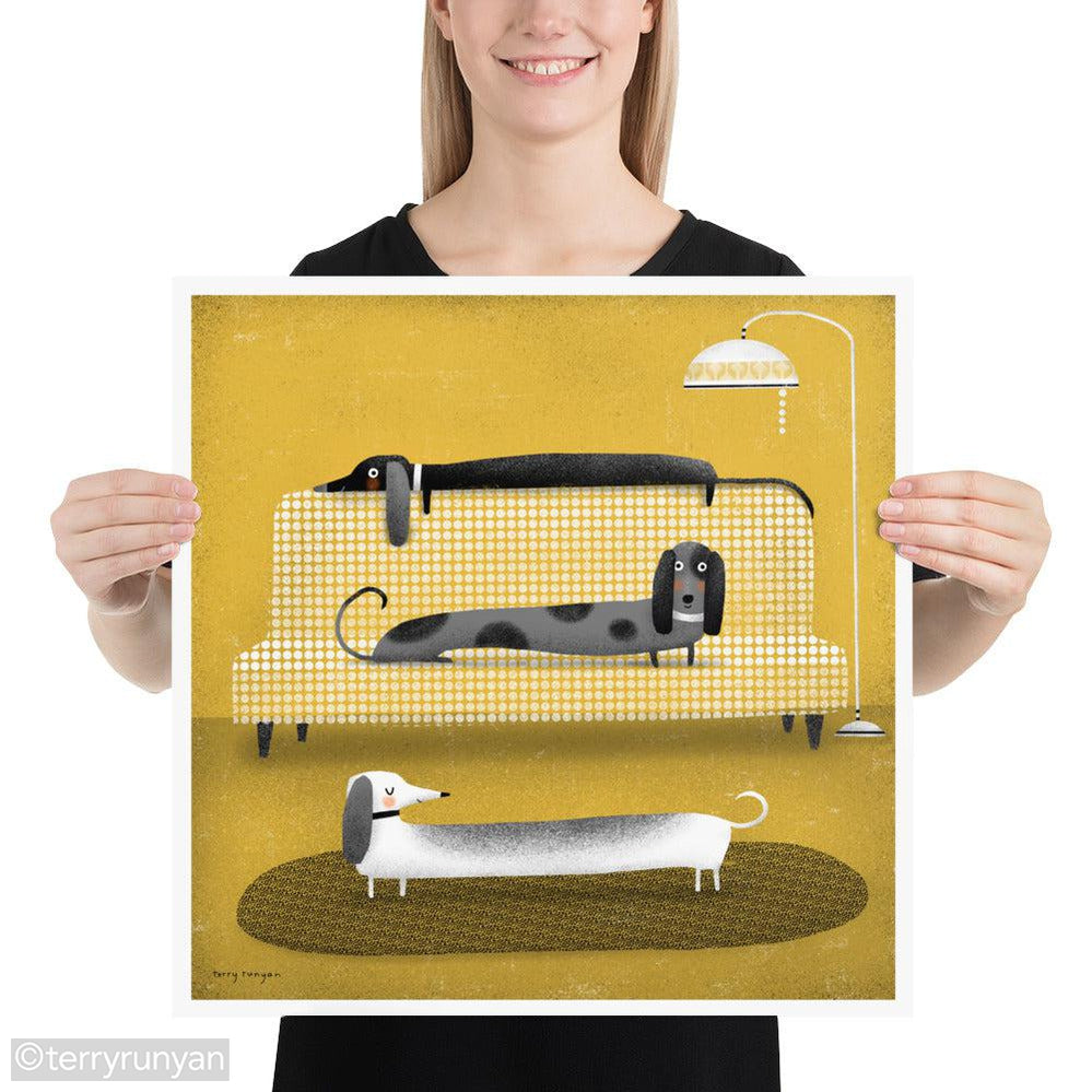 LONG DOGS-Art Print-Terry Runyan Creative-Terry Runyan Creative
