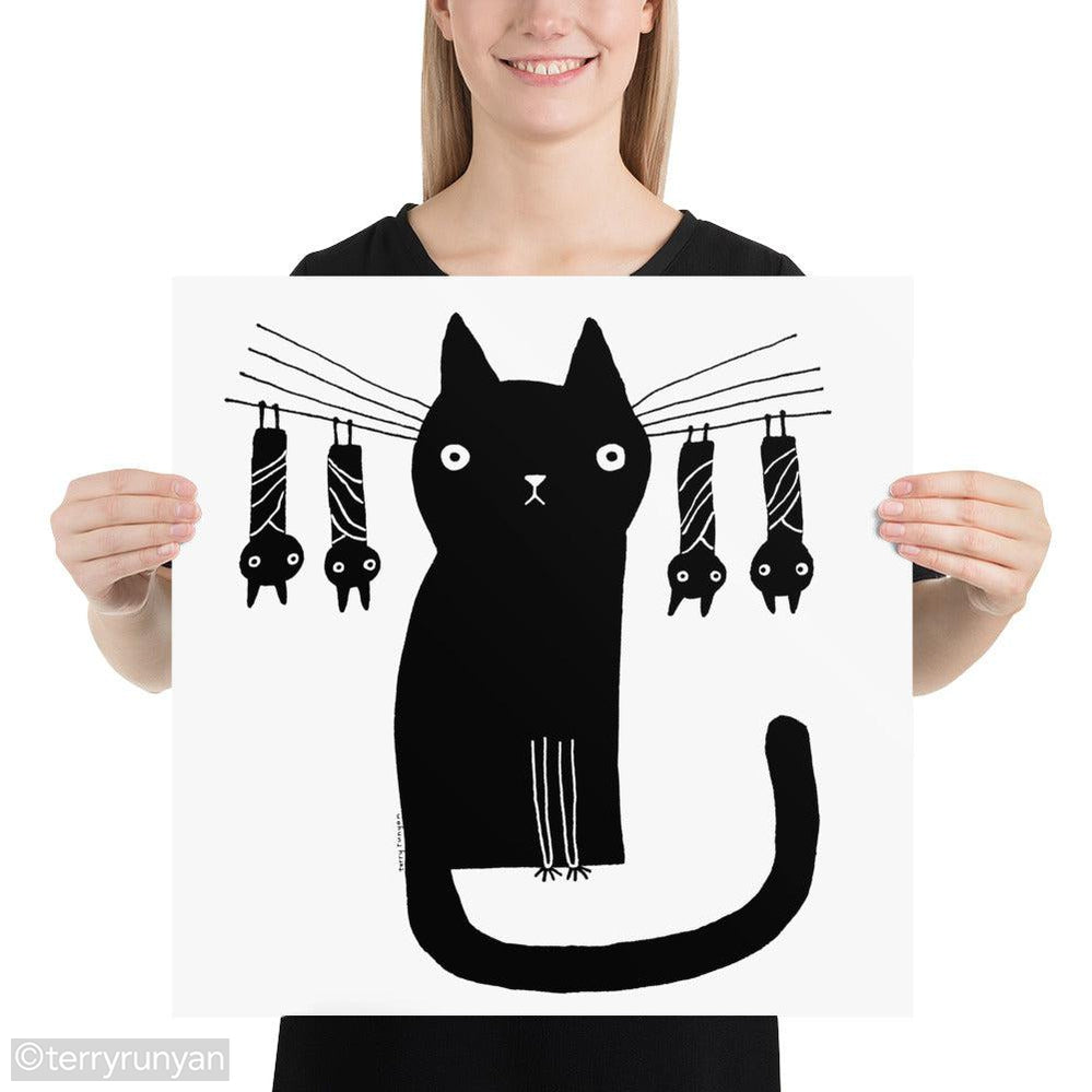 BAT CAT-Art Print-Terry Runyan Creative-Terry Runyan Creative