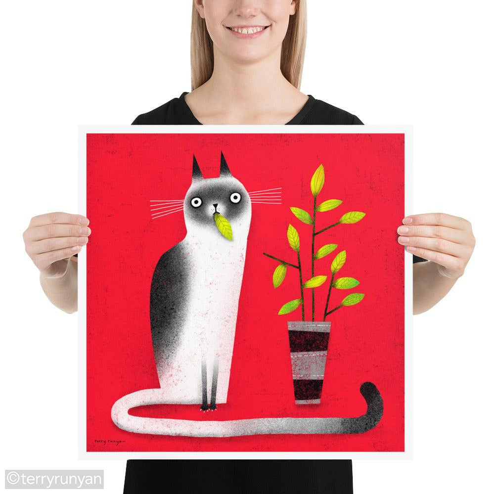SNACK CAT-Art Print-Terry Runyan Creative-Terry Runyan Creative