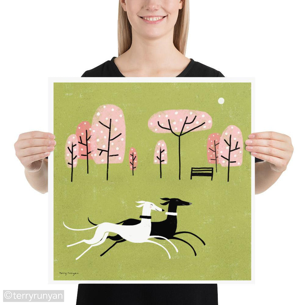 DOG PARK 2-Art Print-Terry Runyan Creative-Terry Runyan Creative