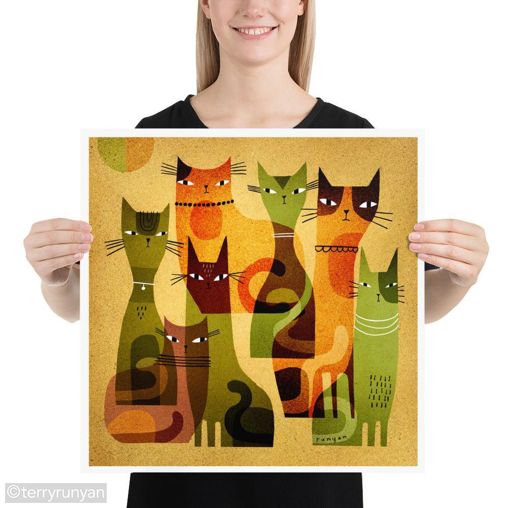 CAT HERD-Art Print-Terry Runyan Creative-Terry Runyan Creative