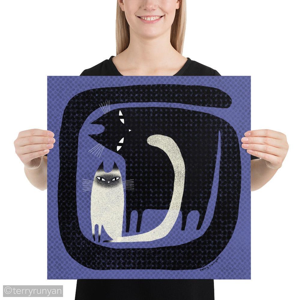 CONTRAST CATS-Art Print-Terry Runyan Creative-Terry Runyan Creative