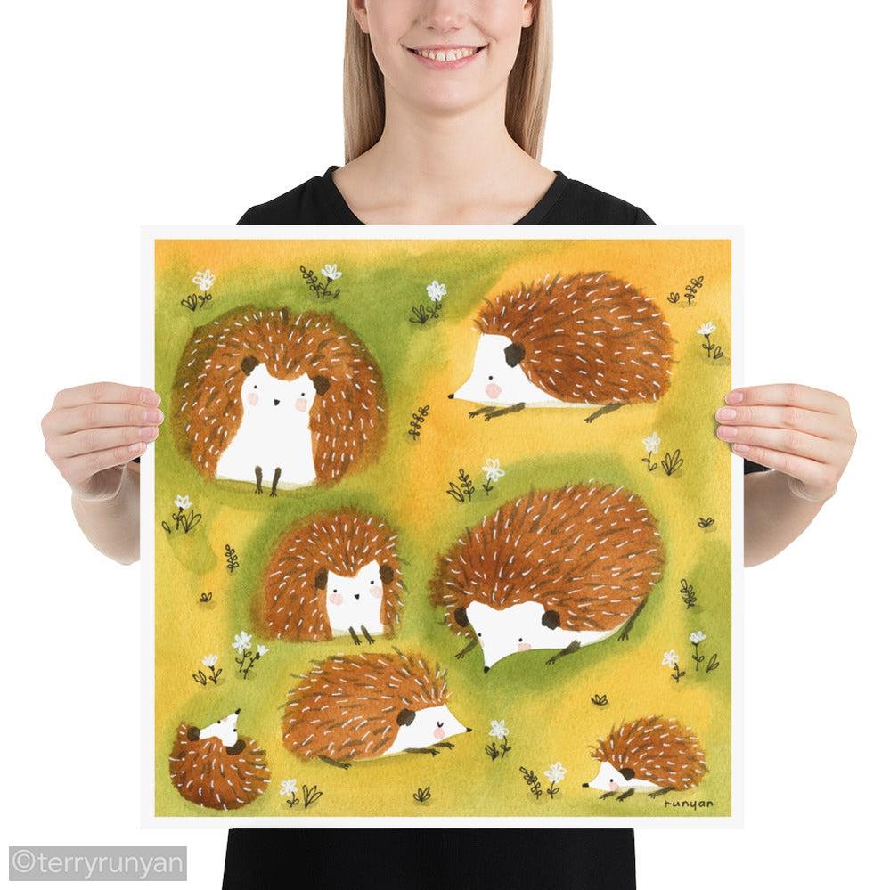 HEDGEHOGS-Art Print-Terry Runyan Creative-Terry Runyan Creative
