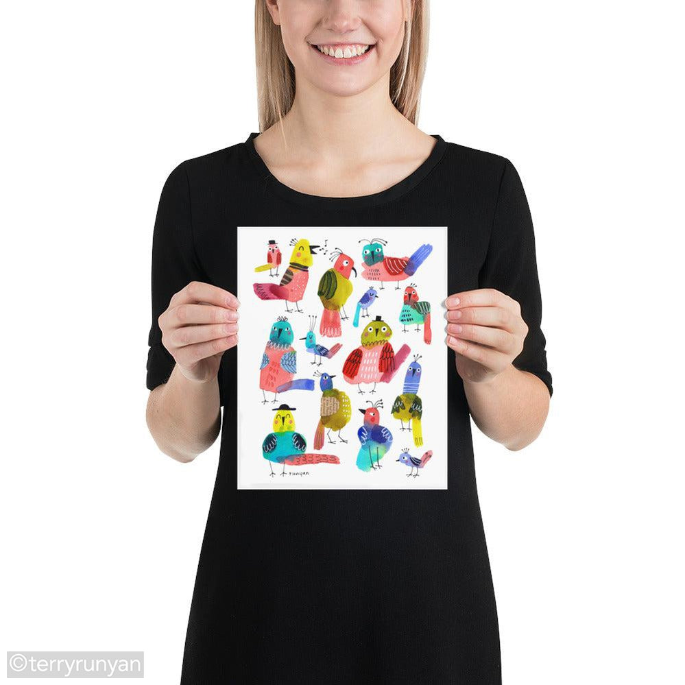 BLOB BIRDS 2-Art Print-Terry Runyan Creative-Terry Runyan Creative