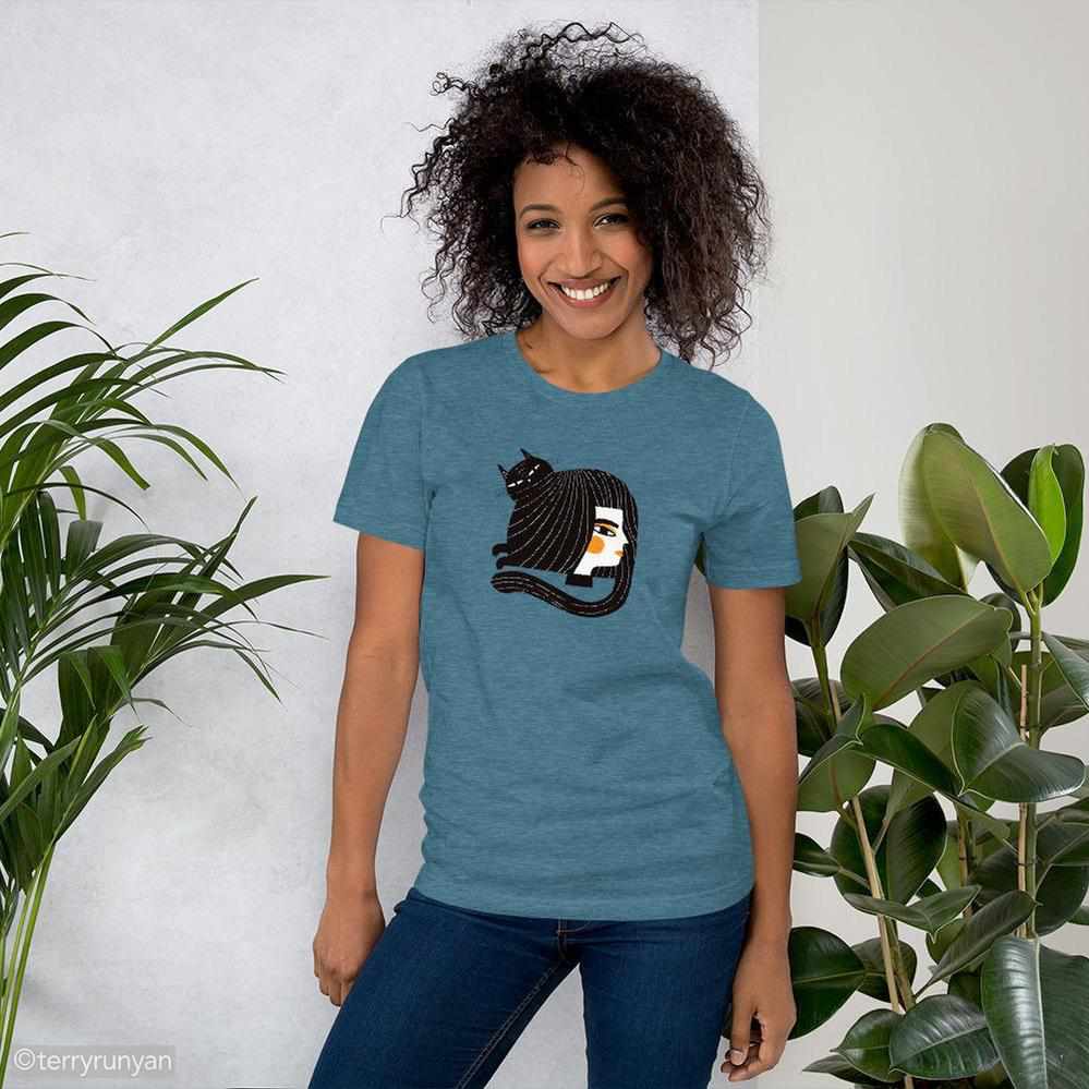CAT HAIR T-Shirt-T-Shirts-Terry Runyan Creative-Terry Runyan Creative