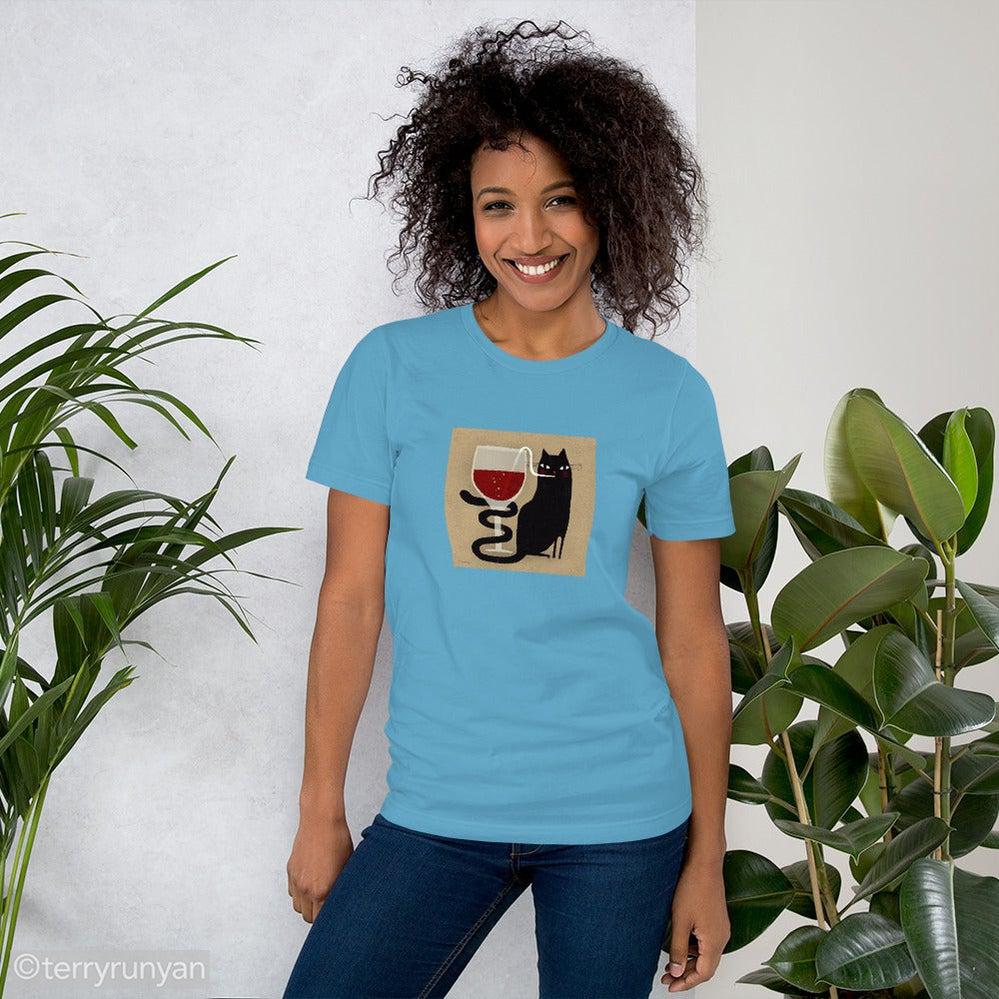 COCKTAIL CAT T-Shirt-T-Shirts-Terry Runyan Creative-Terry Runyan Creative