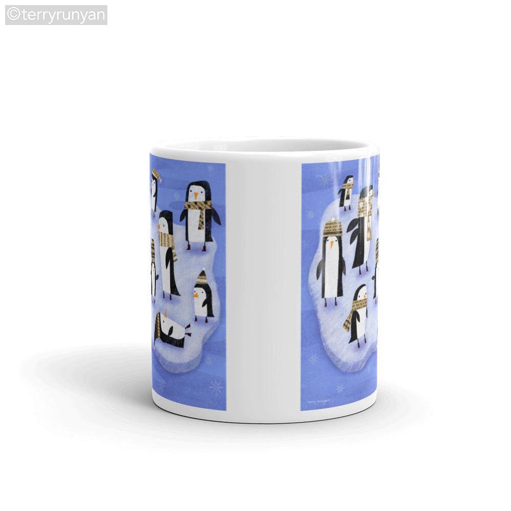 PRINTED PAPER PENGUINS mug-Mugs-Terry Runyan Creative-Terry Runyan Creative