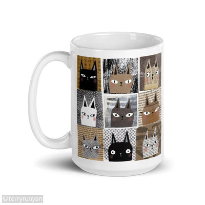NINE LIVES mug-Mugs-Terry Runyan Creative-Terry Runyan Creative