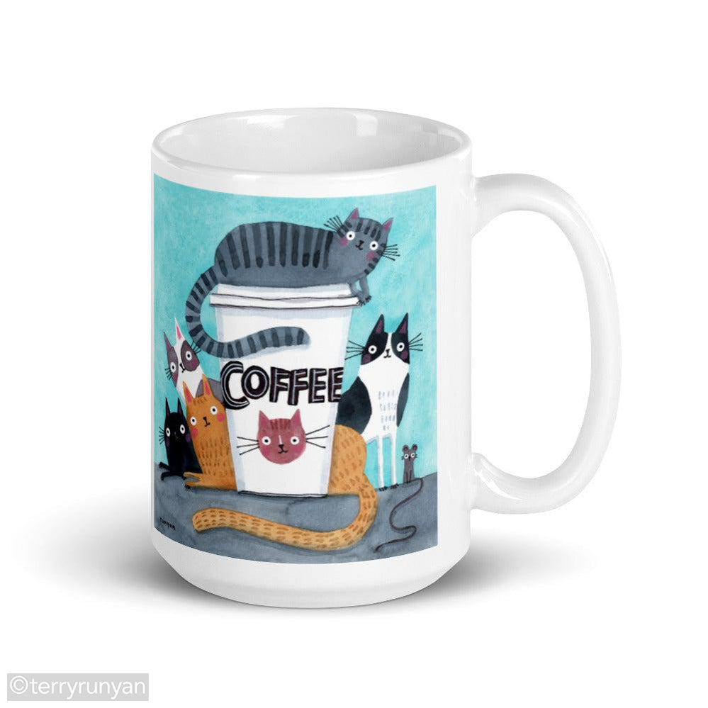 COFFEE CATS 2 mug-Terry Runyan Creative-Terry Runyan Creative